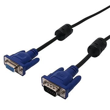 VGA（D-sub15ピン）のディスプレイケーブルを延長するケーブル 1.5M Vtm-E15/BKミヨシ