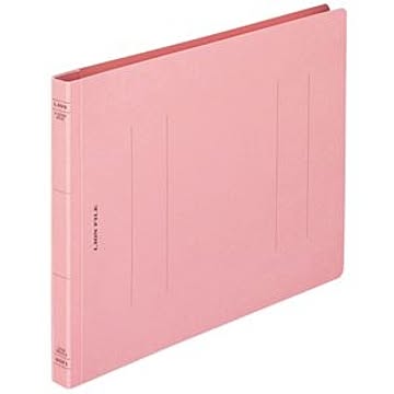 (まとめ) ライオン事務器 フラットファイル（環境） 樹脂押え具 B5ヨコ 150枚収容 背幅18mm ピンク A-526KB5E 1セット（10冊） 【×5セット】