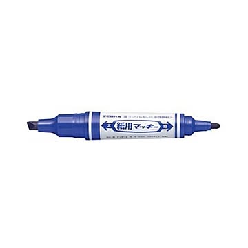 （まとめ） ゼブラ 紙用マッキー 青 細字1.4〜1.7mm・太字5.6mm 【×30セット】