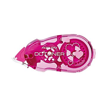(まとめ) コクヨ テープのり ドットライナーしっかり貼るタイプ つめ替え用 ハート柄 8.4mm×16m タ-D405-08 1個  【×50セット】