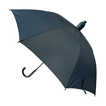 （まとめ）ニシワキ スライドカバー付木柄ジャンプ傘60cm 紺 1本【×10セット】