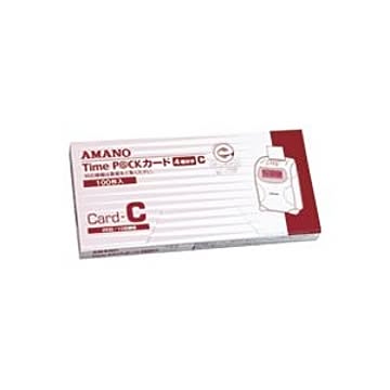 （まとめ）アマノ タイムパックカード（4欄印字）C【×3セット】