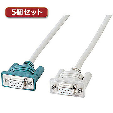 5個セット サンワサプライ RS-232Cケーブル(モデム・TA用・3m) KR-M3X5 管理No. 4589452971565