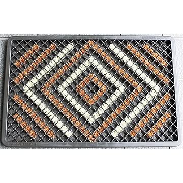 テラマット ダイヤ柄 60×90cm コーヒー色