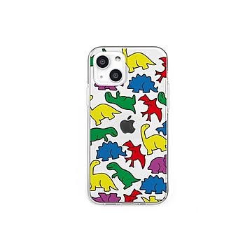 dparks ソフトクリアケース for iPhone 13 mini カラフルザウルス DS21140i13MN