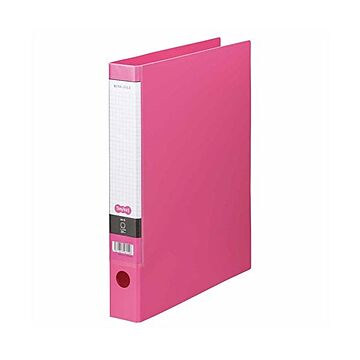 （まとめ） TANOSEE Oリングファイル A4タテ 2穴 250枚収容 背幅44mm ピンク 1冊 【×20セット】