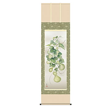 掛け軸 六瓢 田村竹世 54.5x190cm 三幸