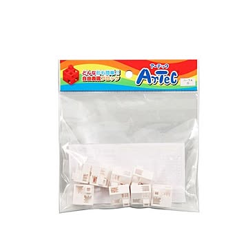 （まとめ）Artecブロック ハーフA 8P 白【×20セット】