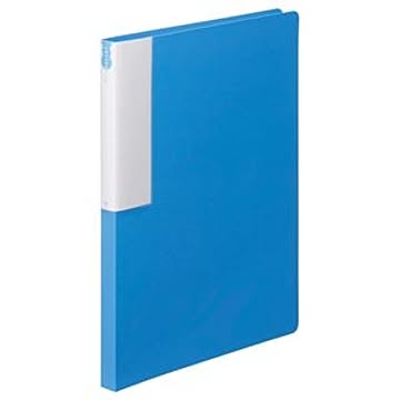 （まとめ） TANOSEE レターファイル（PP） A4タテ 120枚収容 背幅18mm ブルー 1冊 【×30セット】