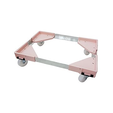 【4個セット】ダイカキャリー 折りたたみコンテナ75L用 ナイロンキャスター ピンク 内寸660×450mm【代引不可】