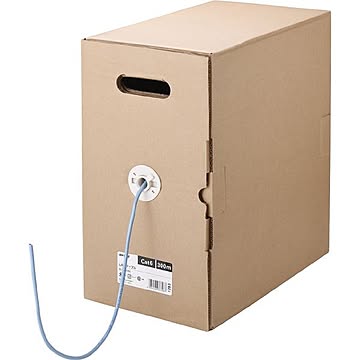 バッファロー Cat6 LANケーブル 300m 単線 ブルー BL63000BL