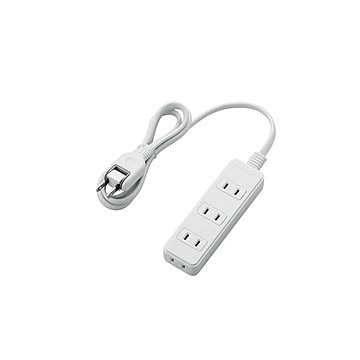 （まとめ）エレコム 電源タップ（雷ガード付き） T-KS02-2410WH【×3セット】