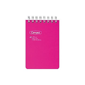 （まとめ）コクヨ キャンパスツインリングメモ（simple tone）ドット入罫線 A7 B罫 70枚 ピンク メ-TS77BT-P 1セット（5冊）【×5セット】