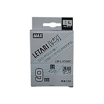 まとめ マックス ビーポップ ミニPM-36、36N、36H、24、2400・レタリLM-1000、LM-2000共通消耗品 8m LM-L509BC 透明 黒文字 1巻8m入 ×2セット