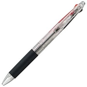 （まとめ） TANOSEE 油性2色ボールペン 0.7mm （軸色 クリア） 1本 【×30セット】