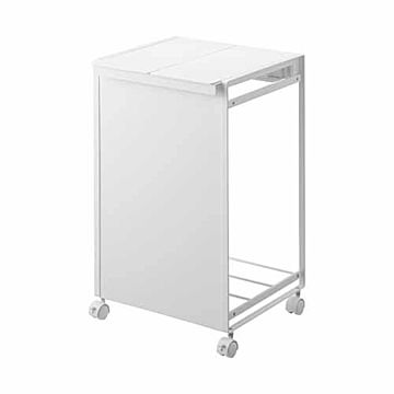 tower タワー (山崎実業) 蓋付き目隠し分別ダストワゴン 2分別 LIDDED GARBAGE SORTER ゴミ箱 ごみ箱 レジ袋用 リサイクル 資源ゴミ 分別回収 空き缶 ペットボトル 瓶