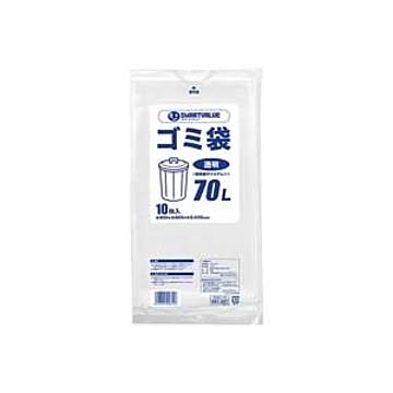 （まとめ）ジョインテックス ゴミ袋 LDD 透明 70L 10枚 N208J-70【×10セット】