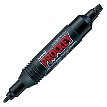 (まとめ) 三菱鉛筆 水性マーカー プロッキー 詰め替えタイプ 太字角芯+細字丸芯 黒 PM150TR.24 1本 【×40セット】