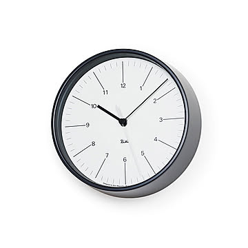 Lemnos レムノス RIKI STEEL CLOCK リキ スチール クロック WR24-10 WR24-11 掛時計 スチール 電波時計 渡辺力 デザイン時計