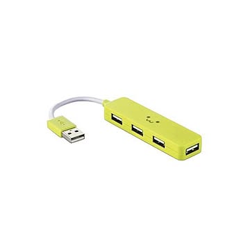 (まとめ)エレコム USB2.0ハブ(コンパクトタイプ) U2H-SN4NBF3GN×5セット