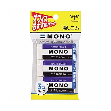 (まとめ) トンボ鉛筆 MONO消しゴム 大 JCA-311 1パック（3個） 【×30セット】
