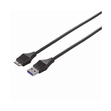 （まとめ）バッファロー ユニバーサルコネクタUSB3.0 (A)オス-micro(B)オス ブラック 1m BSUAMBSU310BK 1本【×3セット】