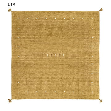 ギャッベ ラグ LORRI BUFF インド製 正方形 200x200cm 萩原