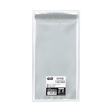 （まとめ） TANOSEE OPP袋 フタ・テープ付140×260+40mm 1パック（100枚） 【×30セット】