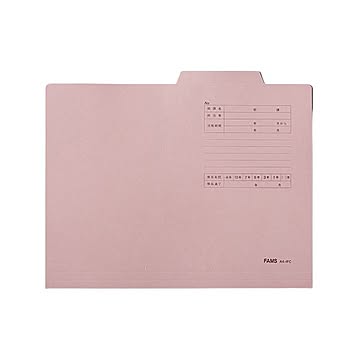 （まとめ） FAMS 個別フォルダーA4 ピンク A4判ヨコ型1山 （マチ20mm） 【×5セット】