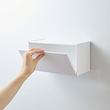 山崎実業 マグネットトレー付きペーパータオルディスペンサー tower 
