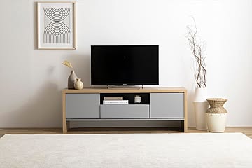 木目×グレーで王道の北欧スタイルを叶えるテレビ台