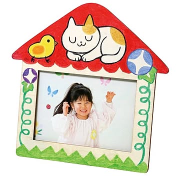 （まとめ）木製おえかきフォトフレーム【×20セット】