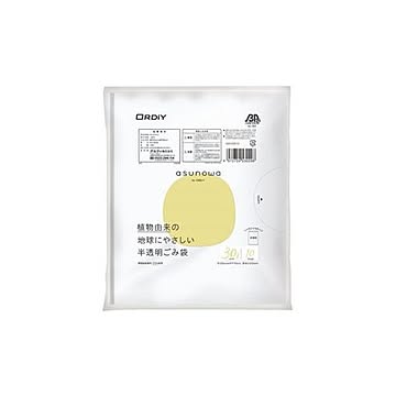 （まとめ）オルディ asunowaごみ袋 半透明 30L 10枚【×100セット】