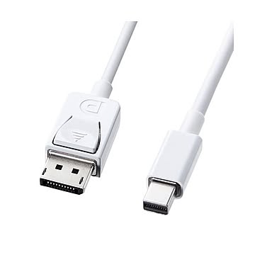 （まとめ）サンワサプライ ミニ-DisplayPort変換ケーブル1m KC-DPM1W×2セット