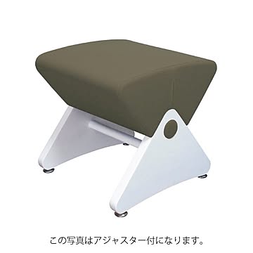 モナディー キャスター付きスツール ホワイト布エラストマーグレー WAS01SC