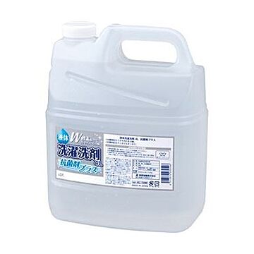 （まとめ）熊野油脂 液体洗剤 抗菌剤プラス4L/本 1セット（4本）【×3セット】
