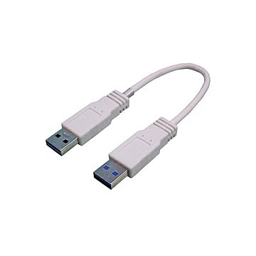 (まとめ)変換名人 USB3.0ケーブル A-A 20 クロス結線 USB3A-AX/CA20×10セット