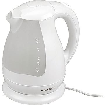 ソレイユ LEDライト付き 電気ケトル 1.5L 約165mm×215mm×235mm 箱入り