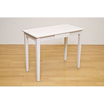 木製テーブル 【長方形 90cm×45cm】 引出し1杯付き木目調 〔リビング/ダイニング/作業台〕