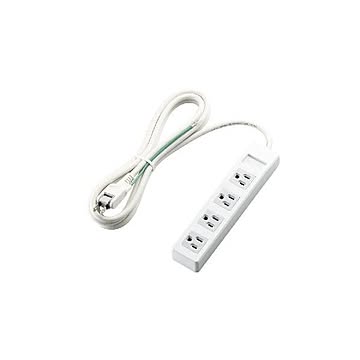 (まとめ)エレコム 3ピンプラグ対応タップ(マグネット付) T-T1B-3425WH×3セット