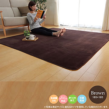 イケヒコ・コーポレーション ピオニー BR 185×185cm ブラウン 9810241