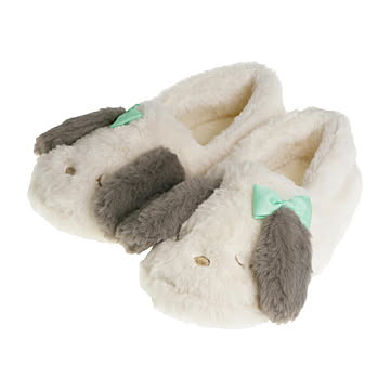 キッズ アニマルふんわりファースリッパ アイボリー 【プラザセレクト】