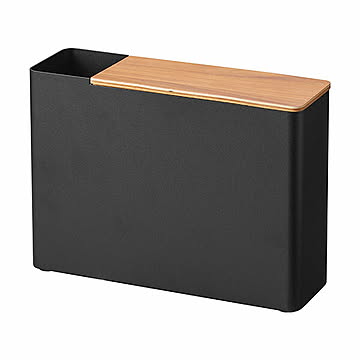 RIN リン (山崎実業) 替えモップ入れ付きハンディーワイパースタンド Duster Stand With Replacement Storage 掃除 収納 玄関 ハンディクリーナー モップ
