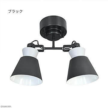 ELUX BONIS 2灯シーリングスポットライト ブラック