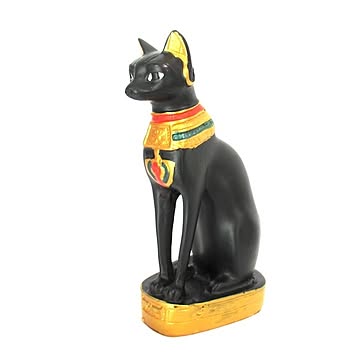 【古代エジプトのバステト神】【Mサイズ】猫型の女神 立像 猫神 彫像 彫刻