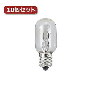 YAZAWA ナツメ球 T20 E12 10W クリア 2個パック10個セット T201210CX10 管理No. 4560352860654