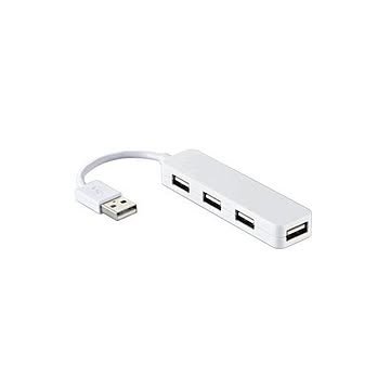 (まとめ)エレコム USB2.0ハブ(コンパクトタイプ) U2H-SN4NBWH×5セット