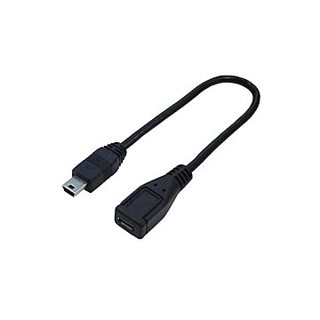 (まとめ)変換名人 USBケーブル20 mini(オス)to micro(メス) USBM5A/MCB20F×10セット