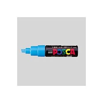 （まとめ） 三菱鉛筆 ユニ ポスカ 太字角芯（8.0mm） PC-8K.8 水色 1本入 【×10セット】