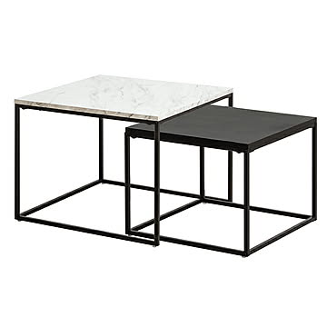 座卓 組立式 ネストテーブル IW-4280 幅55x奥行55x高さ42cm 岩附